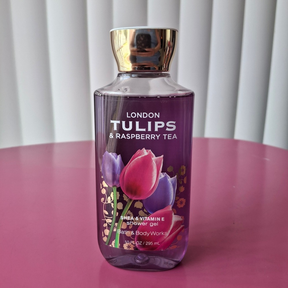 Bath & Body Works LONDON TULIPS & RASPBERRY TEA Shower Gel Wash 10 oz Retired